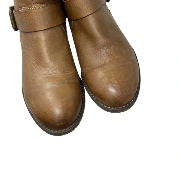 Montana Tan Moto Buckle Leather Boots size 7‎ 1/2 - Picture 9 of 11